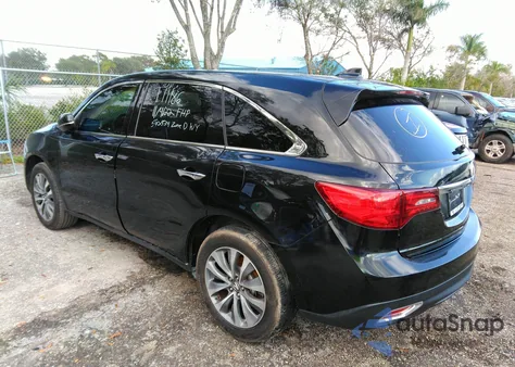 2016 Acura Mdx Technology Acurawatch Plus Packages/Technology Package from USA, damaged, VIN 5FRYD3H48GB018336